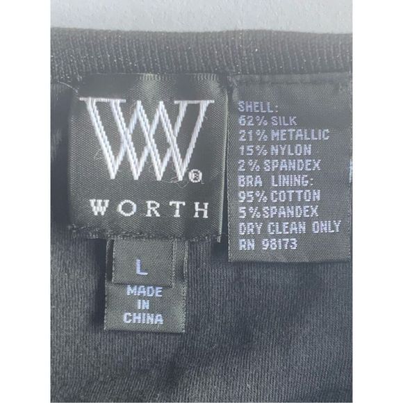 New Worth Halter Top Women’s Large Black Silk Spandex Summer Causal Ladies - Picture 8 of 8